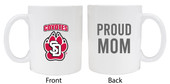 South Dakota Coyotes Proud Mom White Ceramic Coffee Mug (White).