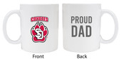 South Dakota Coyotes Proud Dad White Ceramic Coffee Mug (White).