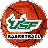 South Florida Bulls 4-Inch Round Basketball Vinyl Decal Sticker