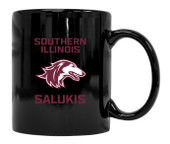 Southern Illinois Salukis Black Ceramic Mug 2-Pack (Black).