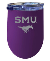 Southern Methodist University 12 oz Etched Insulated Wine Stainless Steel Tumbler Purple