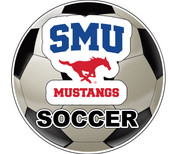 Southern Methodist University 4-Inch Round Soccer Ball Vinyl Decal Sticker