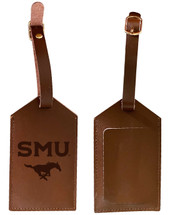 Southern Methodist University Leather Luggage Tag Engraved