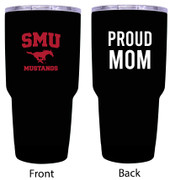 Southern Methodist University Proud Mom 24 oz Insulated Stainless Steel Tumblers Black.