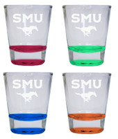 Southern Methodist University Round Shot Glass 4-Pack