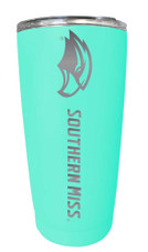 Southern Mississippi Golden Eagles Etched 16 oz Stainless Steel Tumbler (Choose Your Color)