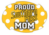 Southern Mississippi Golden Eagles NCAA Collegiate Trendy Polka Dot Proud Mom 5" x 6" Swirl Decal Sticker