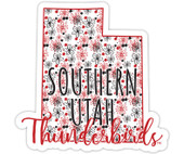 Southern Utah University Floral State Die Cut Decal 2-Inch