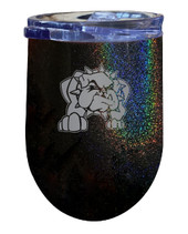 Southwestern Oklahoma State University 12 oz Laser Etched Insulated Wine Stainless Steel Tumbler Rainbow Glitter Black