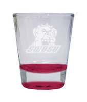 Southwestern Oklahoma State University Etched Round Shot Glass 2 oz Red