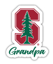 Stanford University 4 Inch Proud Grandpa Die Cut Decal