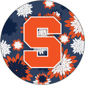 Syracuse Orange 4 Inch Round Floral Magnet