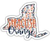 Syracuse Orange Floral State Die Cut Decal 2-Inch