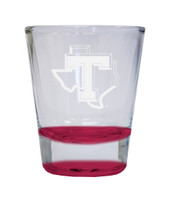 Tarleton State University Etched Round Shot Glass 2 oz Red