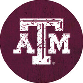 Texas A&M Aggies Distressed Wood Grain 4" Round Magnet