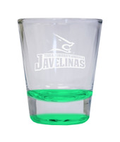 Texas A&M Kingsville Javelinas Etched Round Shot Glass 2 oz Green