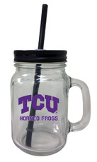 Texas Christian University 16 oz Mason Jar Glass 2 Pack