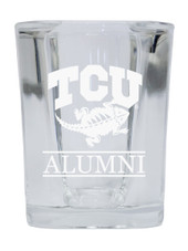 Texas Christian University 2 Ounce Square Shot Glass laser etched logo Design