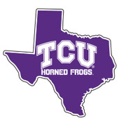 Texas Christian University 4 Inch State Shape Vinyl Decal Sticker