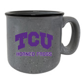 Texas Christian University 8 oz Speckled Ceramic Camper Coffee Mug (Gray).
