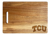 Texas Christian University Engraved Wooden Cutting Board 10" x 14" Acacia Wood