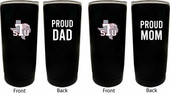 Texas Southern University Proud Mom and Dad 16 oz Insulated Stainless Steel Tumblers 2 Pack Black.