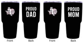 Texas Southern University Proud Mom and Dad 24 oz Insulated Stainless Steel Tumblers 2 Pack Black.