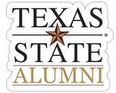 Texas State Bobcats 4-Inch Laser Cut Alumni Vinyl Decal Sticker