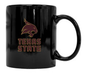 Texas State Bobcats Black Ceramic Mug 2-Pack (Black).