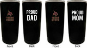 Texas State Bobcats Proud Mom and Dad 16 oz Insulated Stainless Steel Tumblers 2 Pack Black.