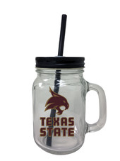 Texas State University Mason Jar Glass 2-Pack