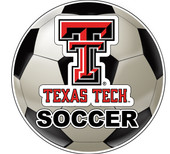 Texas Tech Red Raiders 4-Inch Round Soccer Ball Vinyl Decal Sticker