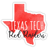 Texas Tech Red Raiders Watercolor State Die Cut Decal 2-Inch