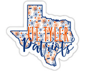 University of Texas at Tyler Floral State Die Cut Decal 2-Inch