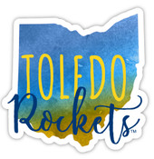 Toledo Rockets Watercolor State Die Cut Decal 4-Inch