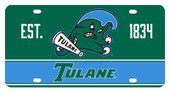 Tulane University Green Wave Metal License Plate