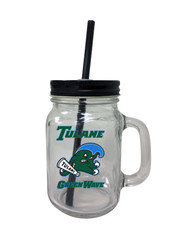 Tulane University Mason Jar Glass 2-Pack