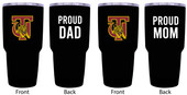 Tuskegee University Proud Mom and Dad 24 oz Insulated Stainless Steel Tumblers 2 Pack Black.