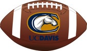 UC Davis Aggies 4-Inch Round Football Vinyl Decal
