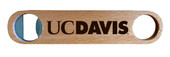 UC Davis Aggies Laser Etched Wooden Bottle Opener College Logo Design