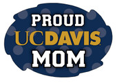 UC Davis Aggies NCAA Collegiate Trendy Polka Dot Proud Mom 5" x 6" Swirl Decal Sticker