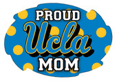 UCLA Bruins NCAA Collegiate Trendy Polka Dot Proud Mom 5" x 6" Swirl Decal Sticker