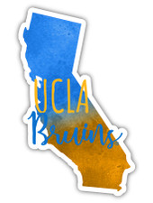 UCLA Bruins Watercolor State Die Cut Decal 4-Inch