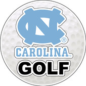 UNC Tar Heels 4-Inch Round Golf Ball Vinyl Decal Sticker