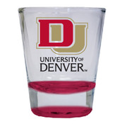 University of Denver Pioneers 2 ounce Color Etched Shot Glasses