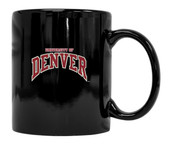 University of Denver Pioneers Black Ceramic Mug (Black).