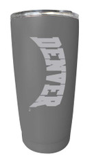 University of Denver Pioneers Etched 16 oz Stainless Steel Tumbler (Gray)