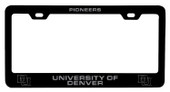 University of Denver Pioneers Laser Engraved Metal License Plate Frame Choose Your Color