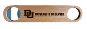 University of Denver Pioneers Laser Etched Wooden Bottle Opener College Logo Design