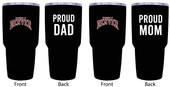 University of Denver Pioneers Proud Mom and Dad 24 oz Insulated Stainless Steel Tumblers 2 Pack Black.